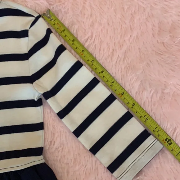 🍁 3/$15 NEW NWT Gap Kids Navy Blue Half Stripped Knit Dress Size Small (6/7) - Picture 10 of 17